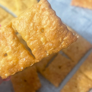 Grizzled Goat sourdough cheddar cheese crackers